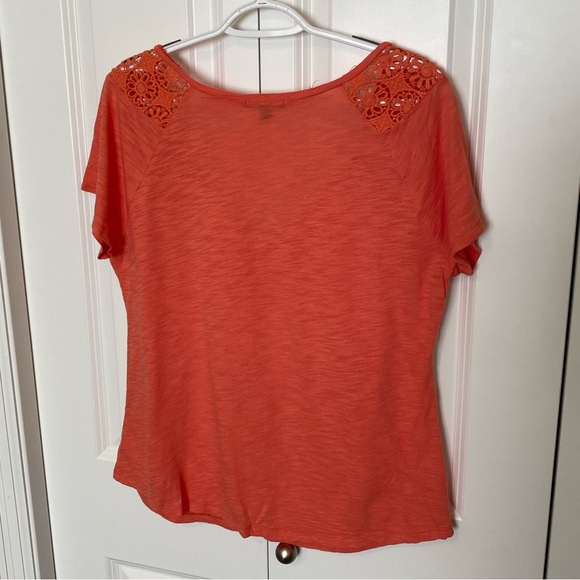 GAP orange lace sleeve tee - Picture 4 of 4